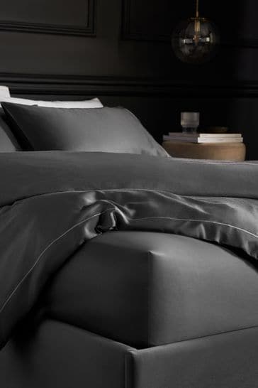 Charcoal Grey 300 Thread Count Collection Luxe Extra Deep Fitted Sheet