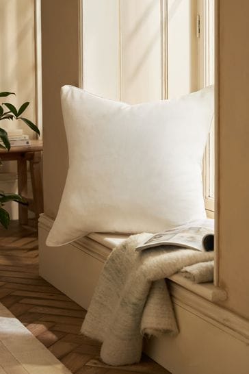 White 59 x 59cm Soft Velour Cushion
