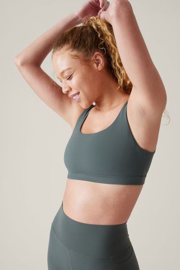 Buy Athleta Green A-C Cup Strappy Back Low Impact Sports Bra from