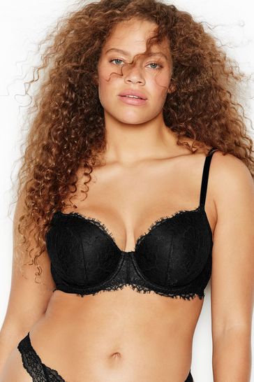 Buy Victoria's Secret Black Lace Lightly Lined Demi Bra from Next