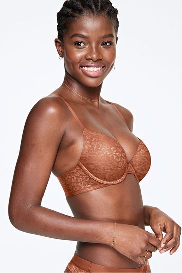 Buy Victoria's Secret PINK Chestnut Spice Brown Wear Everywhere Lace  Push-Up Bra from Next Iceland