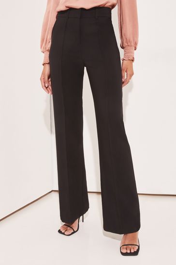 Buy Lipsy Black Wide Leg Woven Smart Trousers from Next Luxembourg