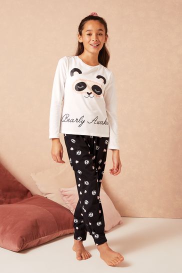 Lipsy Grey Long Sleeve Long Leg Pyjama Set