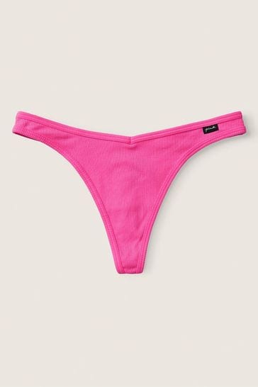 Buy Victoria's Secret PINK Atomic Pink Thong Cotton Knickers from Next  Sweden