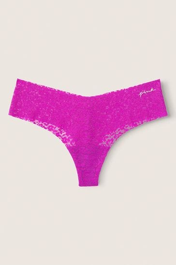 Buy Victoria's Secret PINK Dahlia Magenta Purple Thong Lace No
