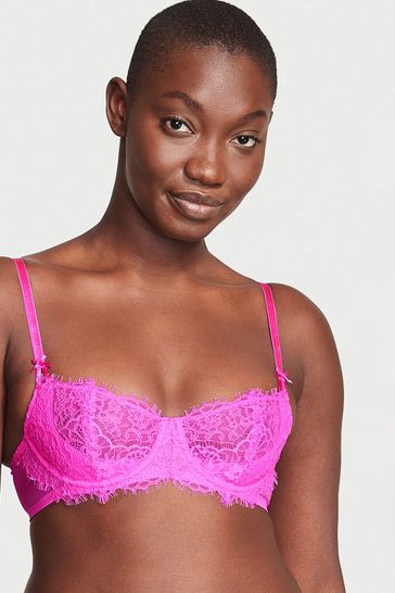 Buy Victoria's Secret Pink Berry Unlined Balcony Lightly Lined Lace Demi Bra  from Next Ireland