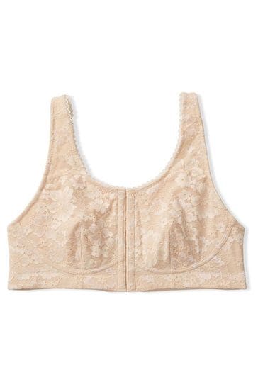 Victoria's Secret Champagne Nude Front Fastening Post Surgery Unlined Bra