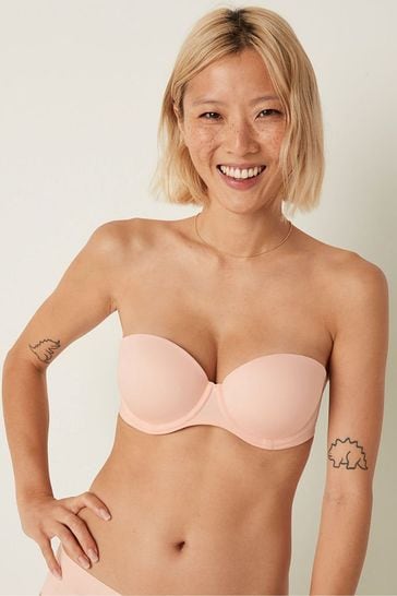 Buy Victoria's Secret PINK Peach Nectar Nude Smooth Multiway Strapless Push  Up Bra from Next Ireland