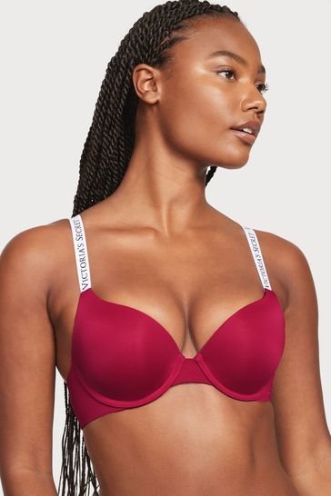 Buy Victoria's Secret Claret Red Lightly Lined Full Cup Logo Bra from Next  Luxembourg