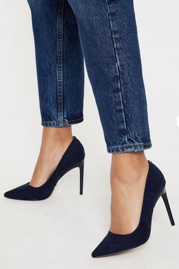LTS Tall Navy Blue Point Court Heels In Standard Fit | Long Tall Sally