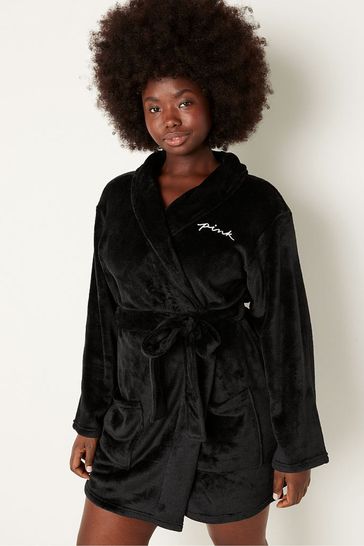 Buy Victoria s Secret PINK Pure Black Cosy Dressing Gown from Next