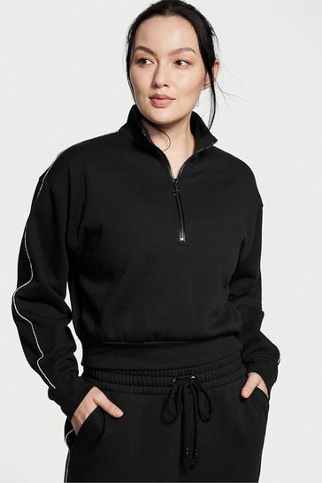 High neck zip sweatshirt clearance