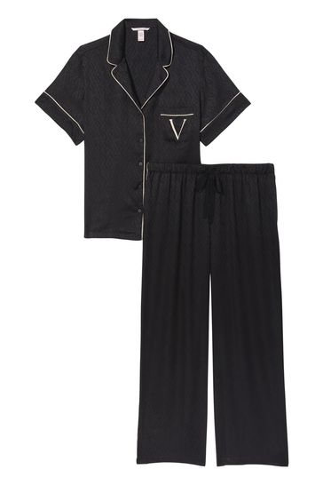 Black silk hotsell nightgown victoria's secret