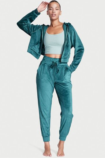 Green hotsell velvet joggers