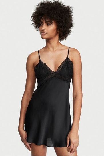 Black slip online with lace trim