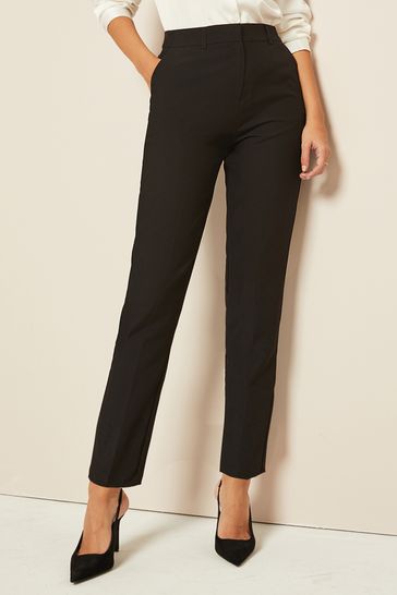 Black skinny clearance ankle grazer trousers