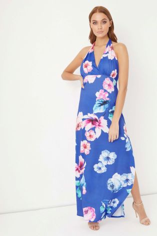 Buy Lipsy Petite Floral Halter Maxi Dress from the Next UK online shop