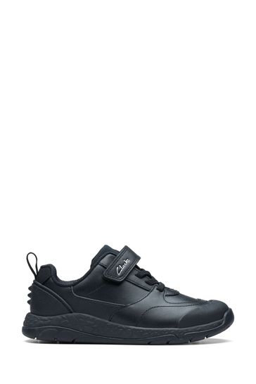 Buy Clarks Black Kids Multi Fit Leather Steggy Stride Shoes from Next Greece