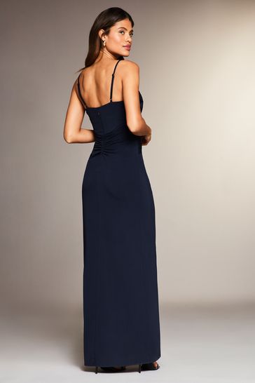 Buy Lipsy Navy Applique Lace Cami Maxi Dress from the Laura Ashley