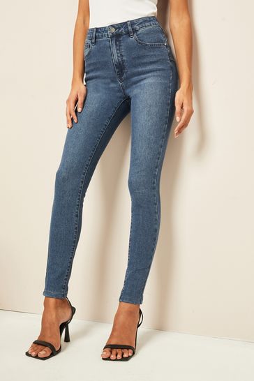 Friends Like These Mid Blue Midrise Contour Jeans