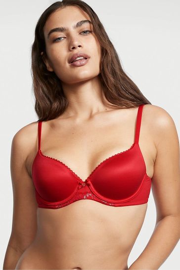 Buy Victoria's Secret Lipstick Red Smooth Lightly Lined Demi Bra from Next  Lithuania