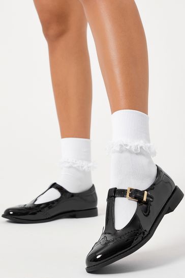 Lipsy Black Chunky Mary Jane Dolly School Shoe