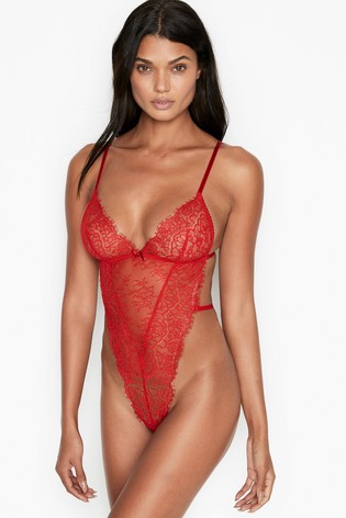 Victoria's Secret Unlined Corded Lace Teddy