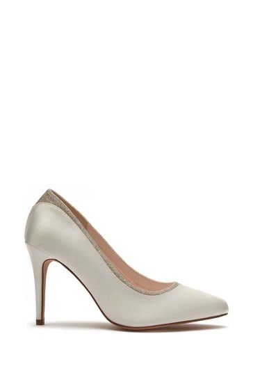 White Billie Wide Fitting Bridal Shoes