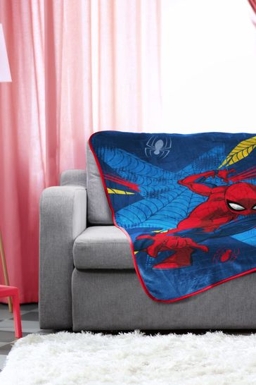Jay Franco Blue Spider-Man Disney Silk Touch Throw - 130X150Cm