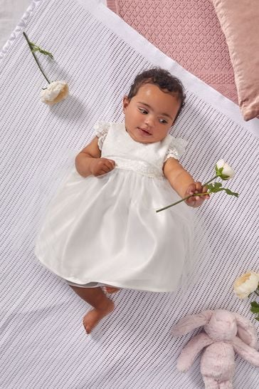Lipsy Ivory Lace Baby Flower Girl Dress