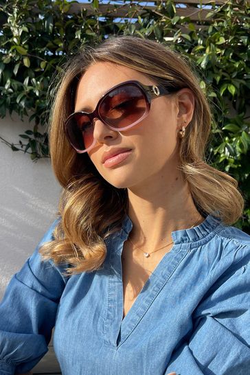 Buy Lipsy Pink Oversized Sunglasses from Next Ireland