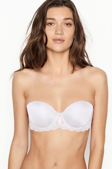 Buy Victoria's Secret White Smooth Lace Wing Lightly Lined Multiway  Strapless Bra from Next Luxembourg