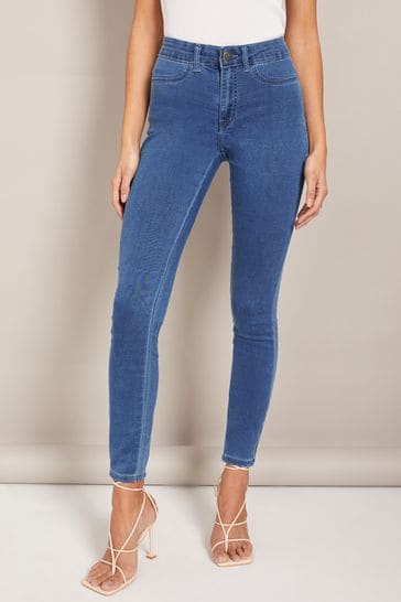 Buy Friends Like These Mid Blue High Waisted Jeggings from Next Poland