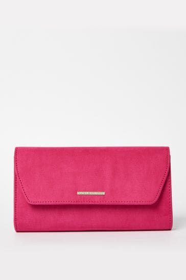 Lipsy Dark Pink Envelope Clutch Bag