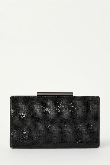 Lipsy Black Diamante Clutch Bag