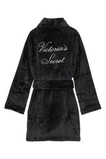Victoria's Secret Black Cosy Short Dressing Gown