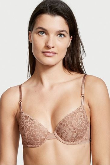 Buy Victoria's Secret Sweet Praline Nude Lace Lightly Lined T