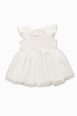Buy Ecru Jersey Mesh Skirt Dress (0mths-2yrs) from the Next UK online shop