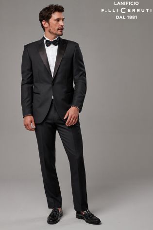 buy signature textured tuxedo tailored fit suit: trousers from