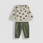 Ecru Poplin Boys Pants Set main image 1