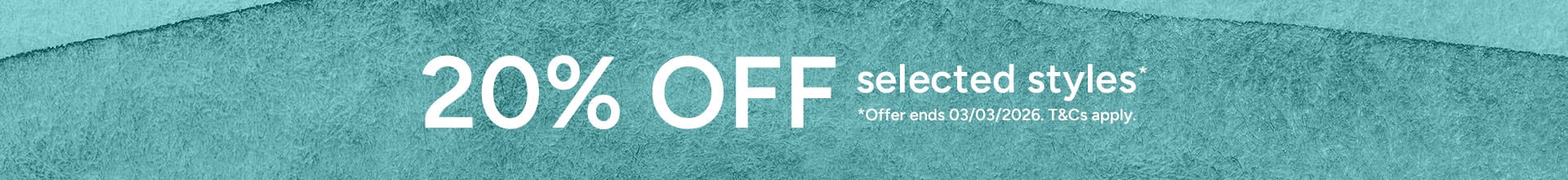 20% Off Selected Women's Lines