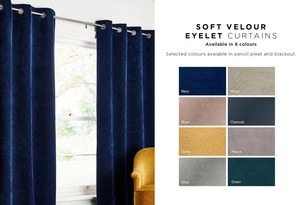 Buy Soft Velour Eyelet Lined Curtains From The Next Uk Online Shop