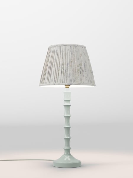 White & Blue Floral Pleated Lamp Shade (AR1539_AR8416) | £30