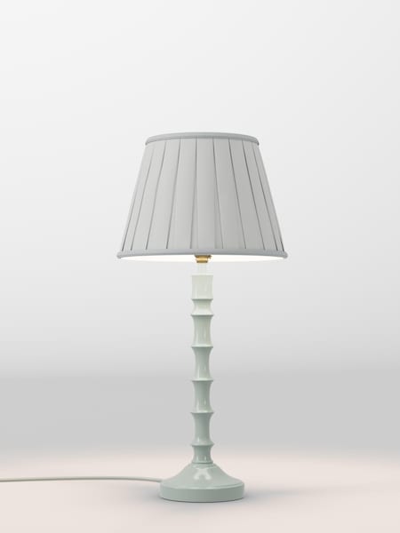 Silver Grey Box Pleated Lamp Shade (AR1539_F48625) | £30