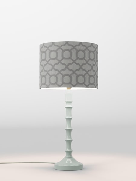 Silver Geo Velvet Lamp Shade (AR1539_F68898) | £30