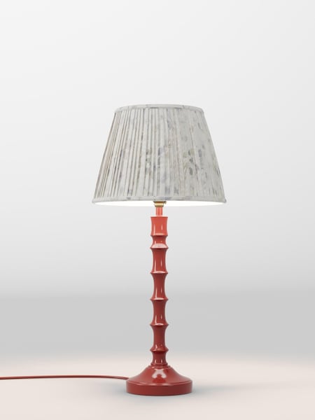 White & Blue Floral Pleated Lamp Shade (AR1540_AR8416) | £30