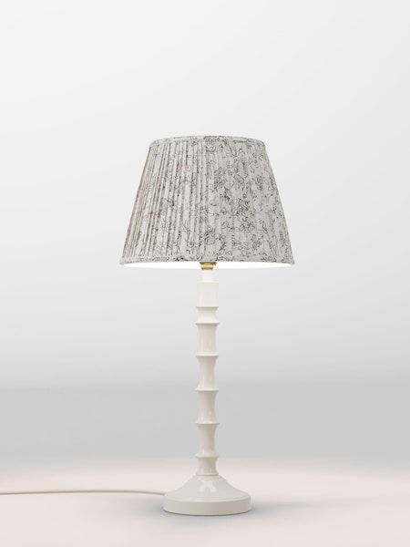 White & Black Floral Pleated Lamp Shade (AR1541_AR8418) | £30