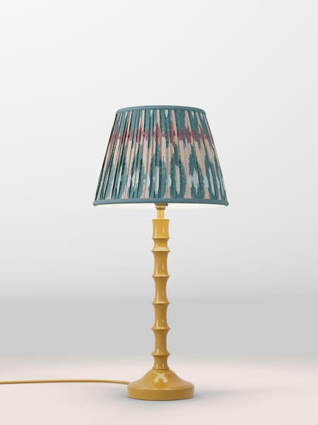 Teal Blue Ikat Pleated Lamp Shade (AR1565_AR8417) | £30