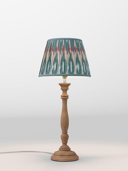 Teal Blue Ikat Pleated Lamp Shade (AR4080_AR8417) | £48