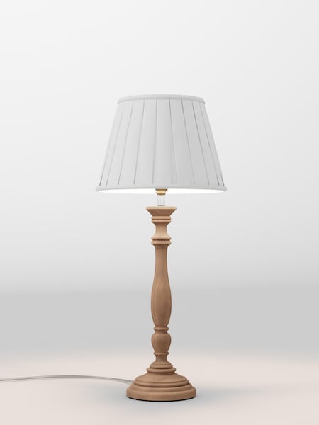Ivory White Box Pleated Lamp Shade (AR4080_F48624) | £48